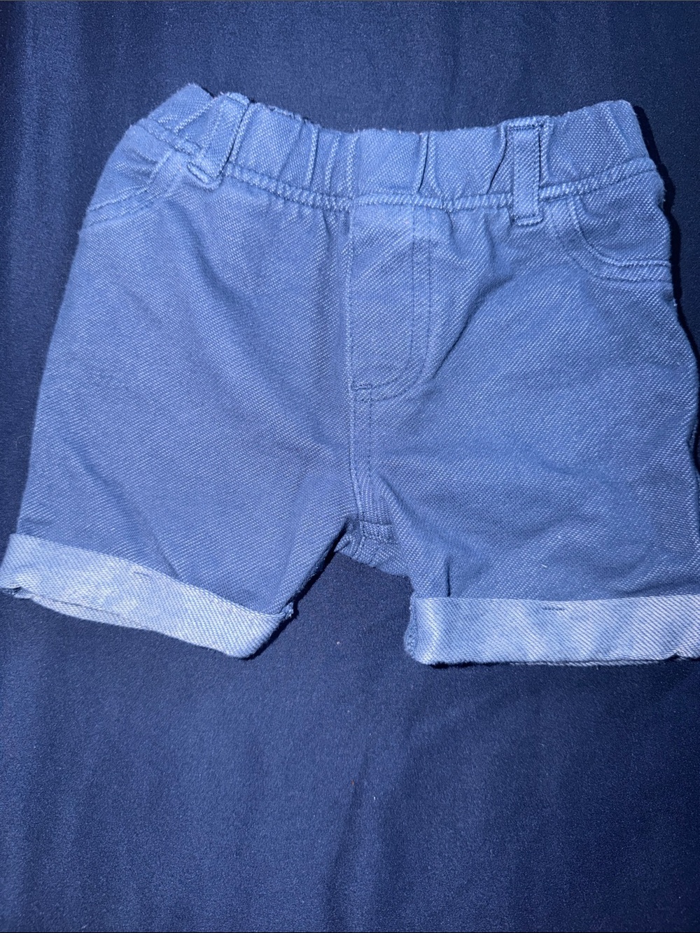 Classic Navy Kids Shorts - Comfortable Roll-Cuff Bottoms